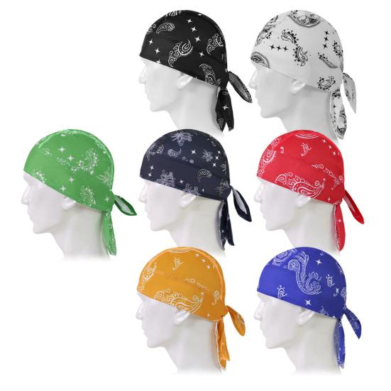Forhåndsknytt Bandana Hodeskjerf for Menn Kvinner UV Solbeskyttelse Is Silke Hodeskallelue Hodebånd Kemo Turbanlue for Utendørssport Sykling
