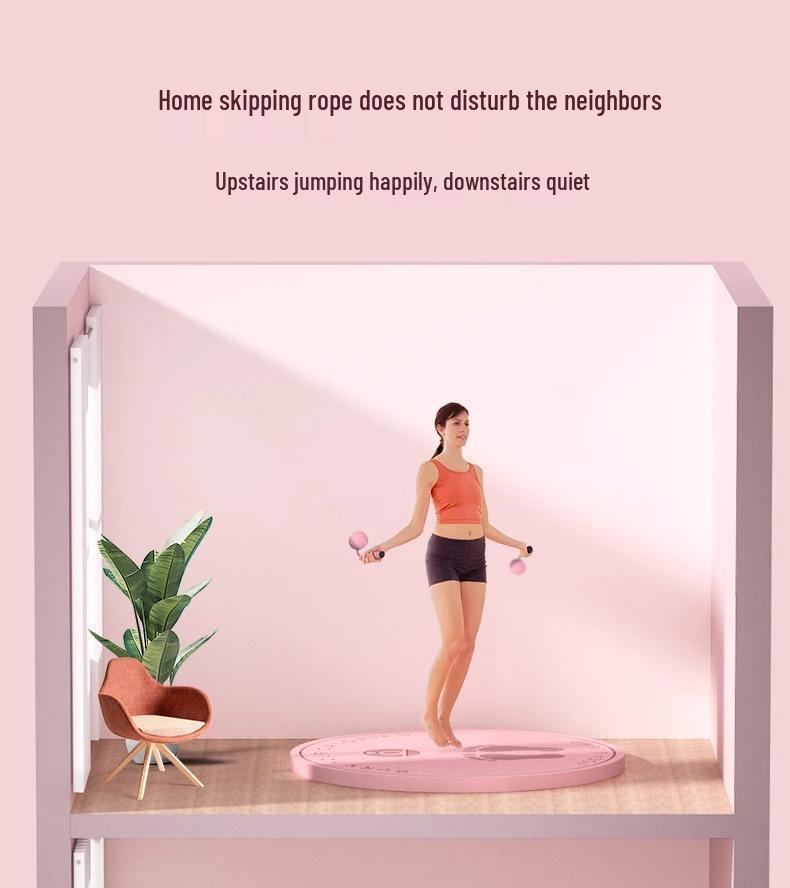 Geräuschloses, rutschfestes, stoßdämpfendes, kabelloses Springseil & Yogamatte