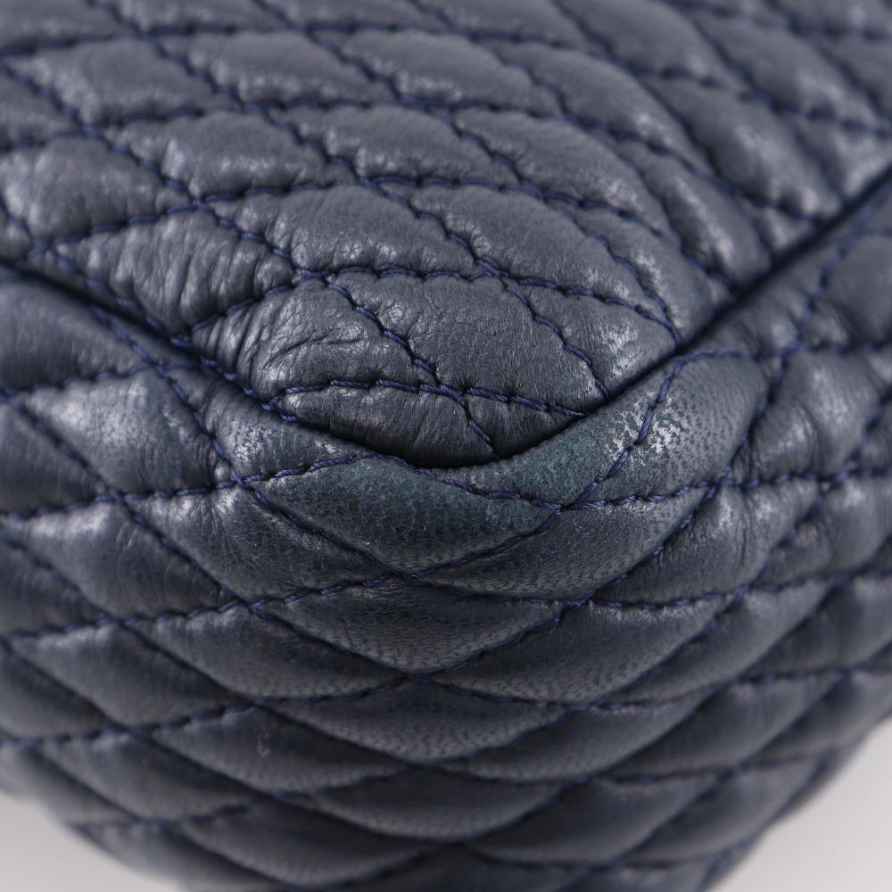 Bally ChainShoulder Shoulder Bag Quilting Black Leather Women Used