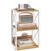 3 Tier Wooden Shelf Freestanding Rack Organiser Display Bookcase Home Storage Utility Stand Multifunctional Holder