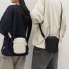 Men's Mini Crossbody Bag with Detachable Strap - Zipper Closure Phone Wallet for Everyday Essentials, Khaki/White/Black