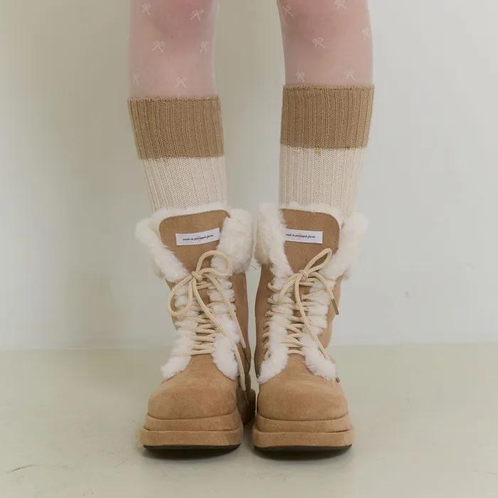 BALLET KNIT LEG WARMER_BEIGE