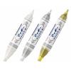 Zebra Mackie Paint Marker Bold/Medium White/Gold/Silver Set of 3
