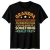 T-shirt Homme Papy Sait Tout Drôle Fête des Pères T-shirt Meilleur Papa de Tous les Temps Papa#FD