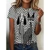 3D-gedrucktes Damen-Kurzarm-T-Shirt, Übergrößen Damenbekleidung, modisch und vielseitig, lässig, Alltagskleidung