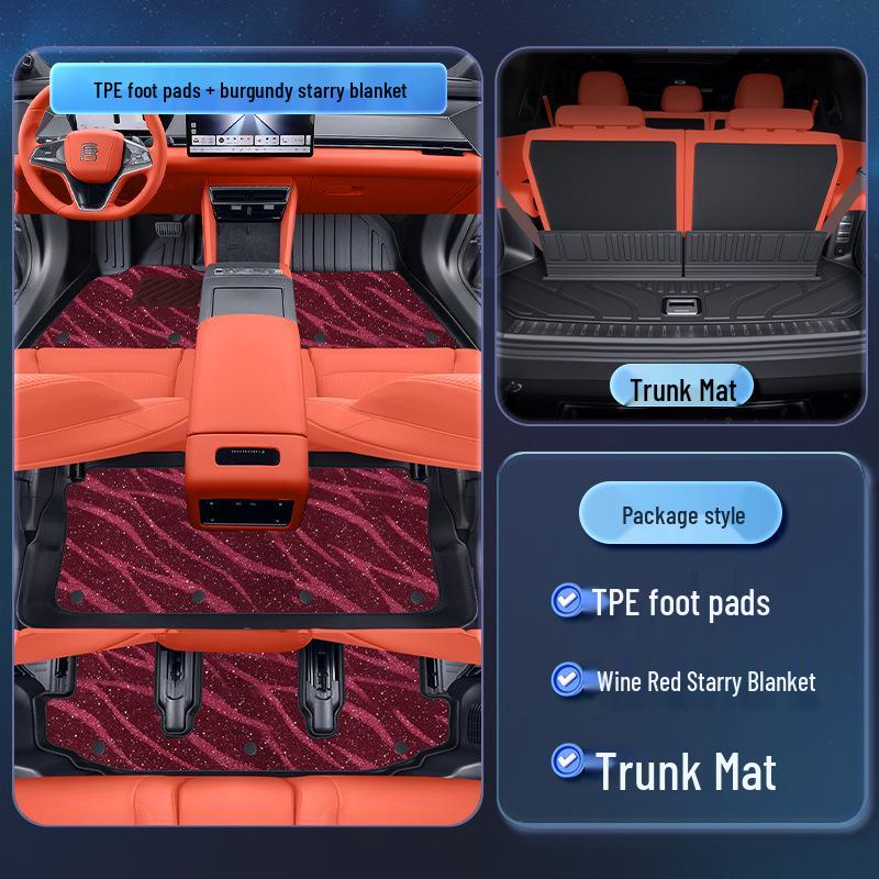 BYD Tang L 2025 Floor Mats TPE Interior Accessories
