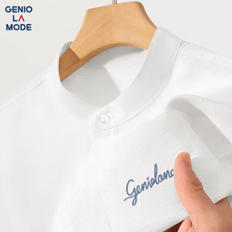 

GENIOLAMODE Men s Casual Print Short-Sleeve Shirt 3XL