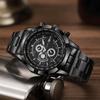 New large dial men's steel strap watch calendar quartz watch men's watch creative wristwatch
