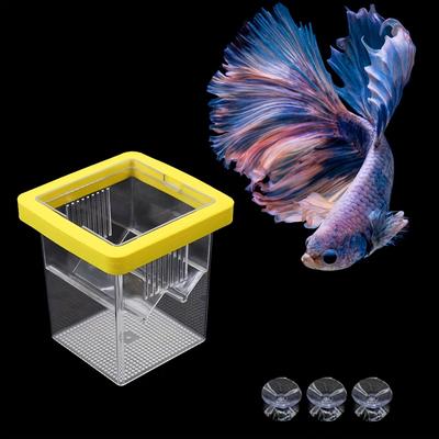 Multifunktionale Fischzucht-Isolationsbox für Fischaquarien, hochtransparent, Aquarium-Züchter-Fischtank, doppelte Guppy-Schlupf-Brutbox