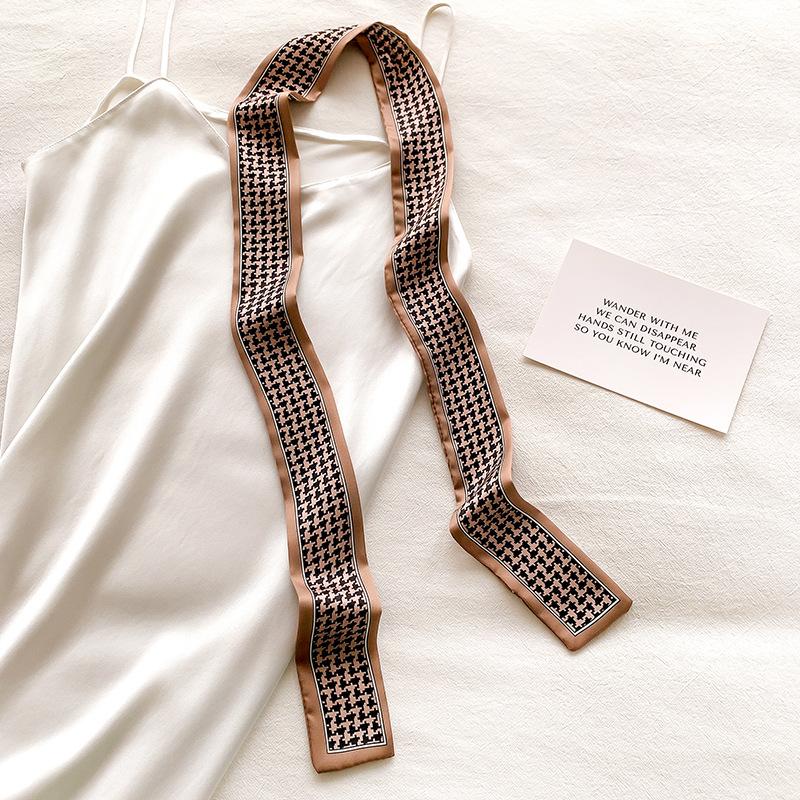 Korean Spring and Autumn New Leopard Print Scarf Women's Decorative Scarf Headband Fashion Scarf Belt Band Ties