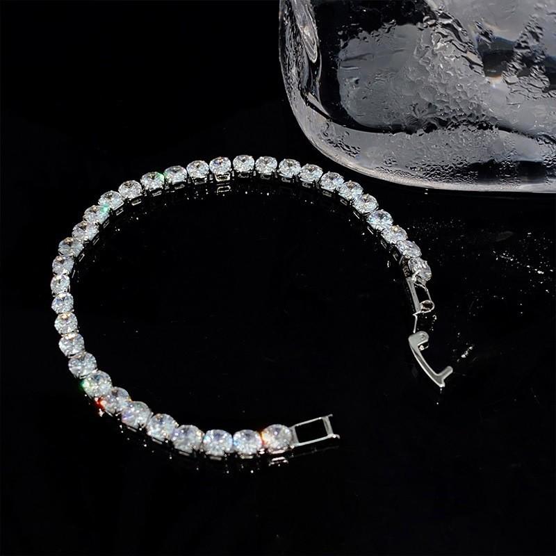 Zircon glass bead square love adjustable bracelet trendy fashion bracelet light luxury high-end jewelry women