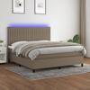 VidaXL Slat Bed Base with Mattress and LED, Upholstered Bed, Double Bed, Adult Bed for Interior Bedroom, 3135057