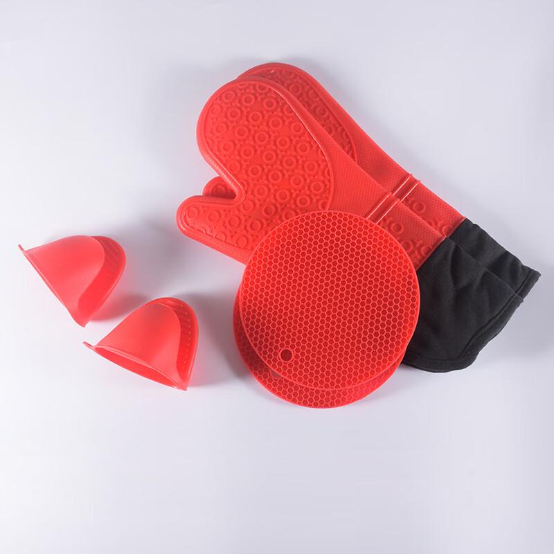 

MDNG Heat Resistant Silicone Oven Mitts & Potholder Set