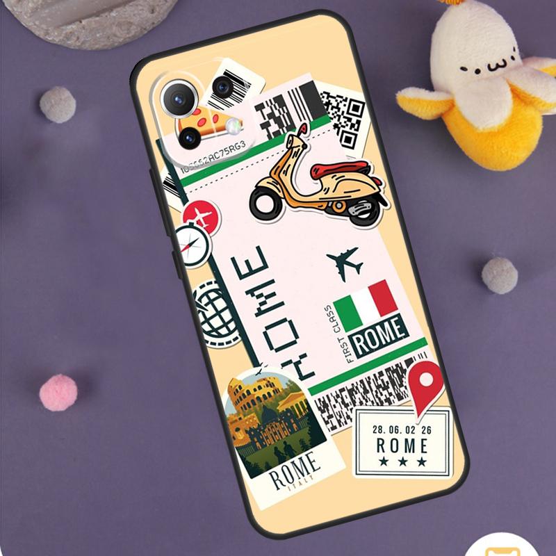 

Travel Boarding Pass Tokyo Case For Xiaomi 15 14 Ultra 13T 14T 15T 17 Pro Max POCO F8 Ultra F5 F6 F7 X5 X6 X7 Pro Cover POCO F7