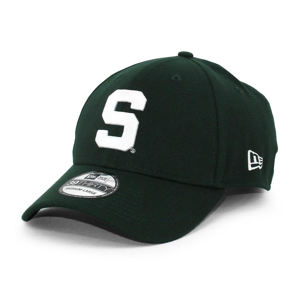 New Era Cap 39THIRTY Michigan State Spartans NCAA Team Classic Flex Fit Cap MICHIGAN STATE SPARTANS Hat College University COLLEGE Green 3930 Sz ML