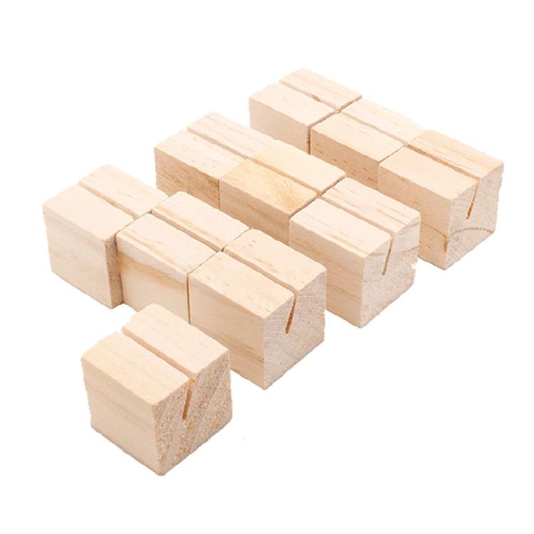 20Pcs Wood Table Number Holders, Wood Memos Note Photo Food Label Holders for Wedding Party Name Sign