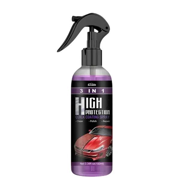 Car 3 In 1 Ceramic Coating Spray 100ml High Protection Waxing Polishing Tool Fast Coat Polish Sealer Spray Wax Polishing Coating
