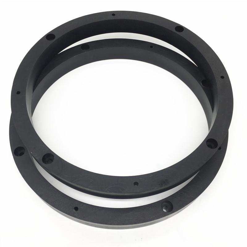 Universal 6.5-Inch Waterproof Speaker Gasket Pair - Durable Plastic Rubber Pads for Car Audio