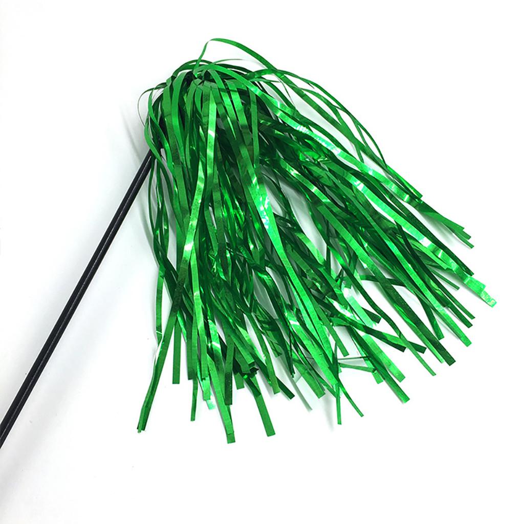 Funny Bright Color Paper Pet Cat Kitten Tease Rod Wand Play Interactive Toy