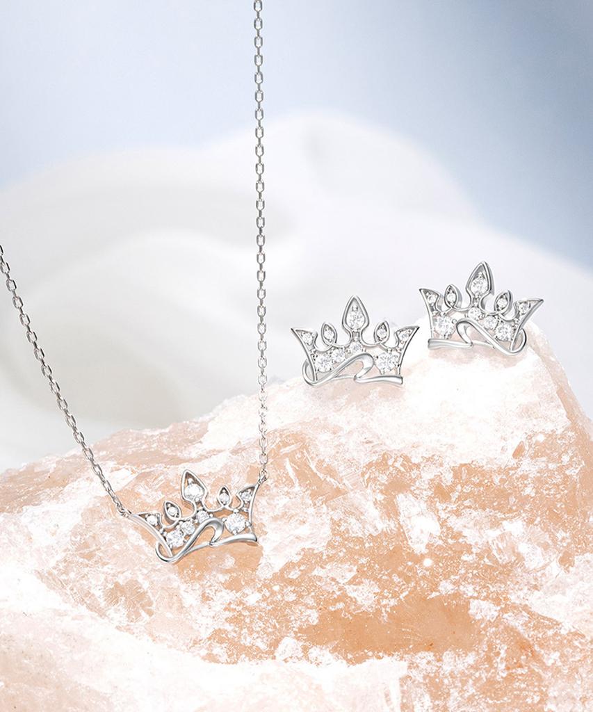 Jestina Tiara Necklace + Earrings Set (Set-J0-1089)