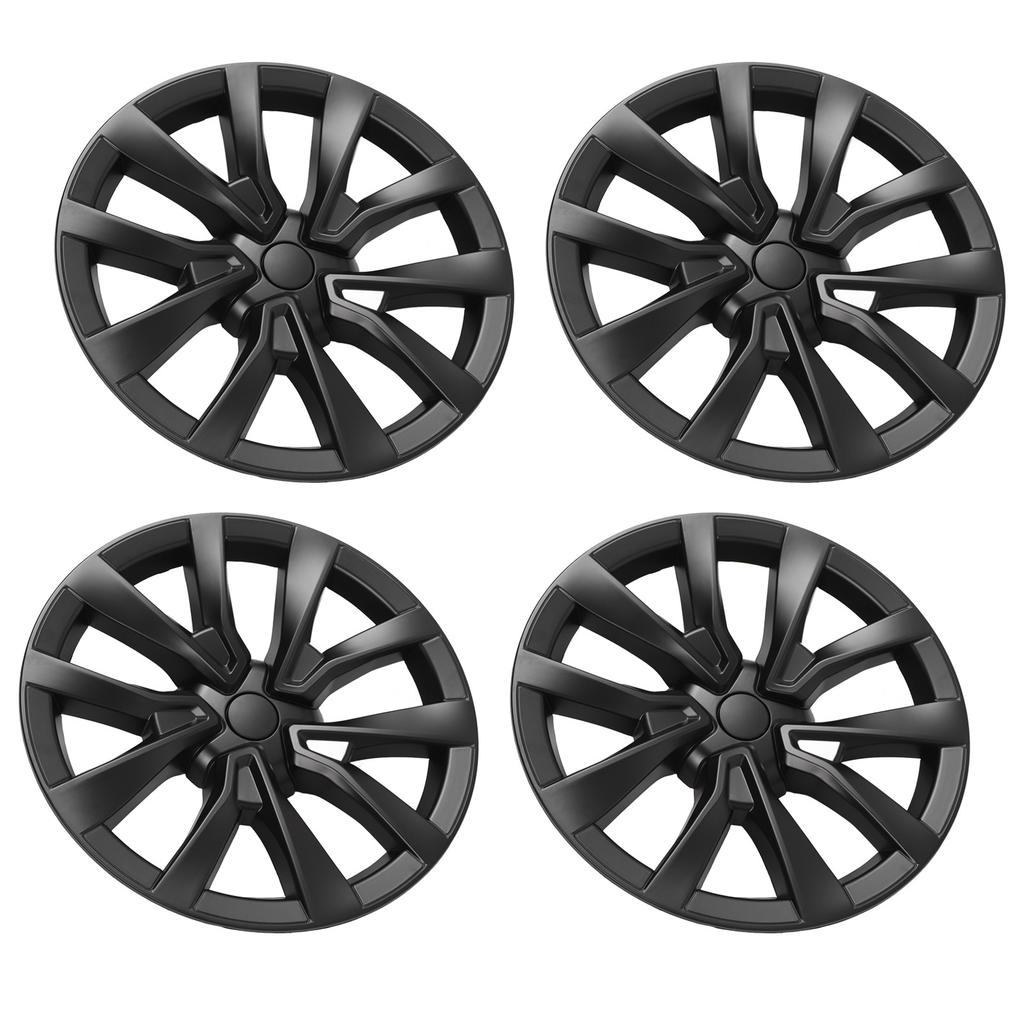 4PCS 18in Wheel Hub Cap Full Wrapping Wheel Hub Cover Trim Replacement for Tesla Model 3 2017 To 2023