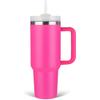 40 Oz Tumbler with Handle, Insulated Tumbler with Lid and Straw, Reusable Stainless Steel Vacuum Insulated Water Bottle Travel Coffee Mug Cup