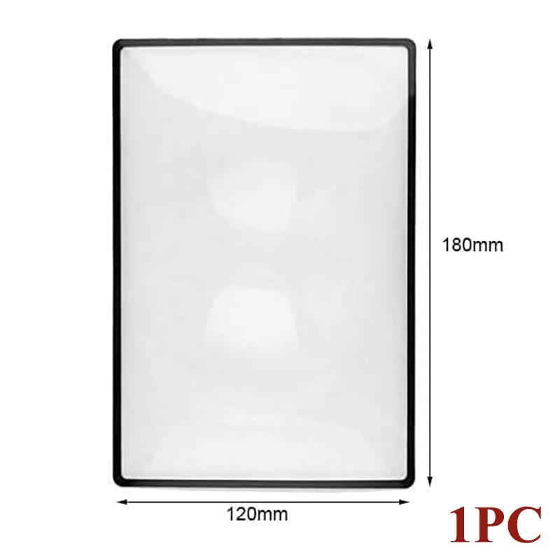 1/3Pcs A5 Full Page Magnifier 3X Optical Plastic Fresnel Lens Bookmark Flat Magnifying Sheet for Elderly Reading Maps Books