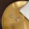 European and American Style Cool Heart - Shaped Metal Alloy Earrings: A Must - Have Accessory for Trendy Fashionistas