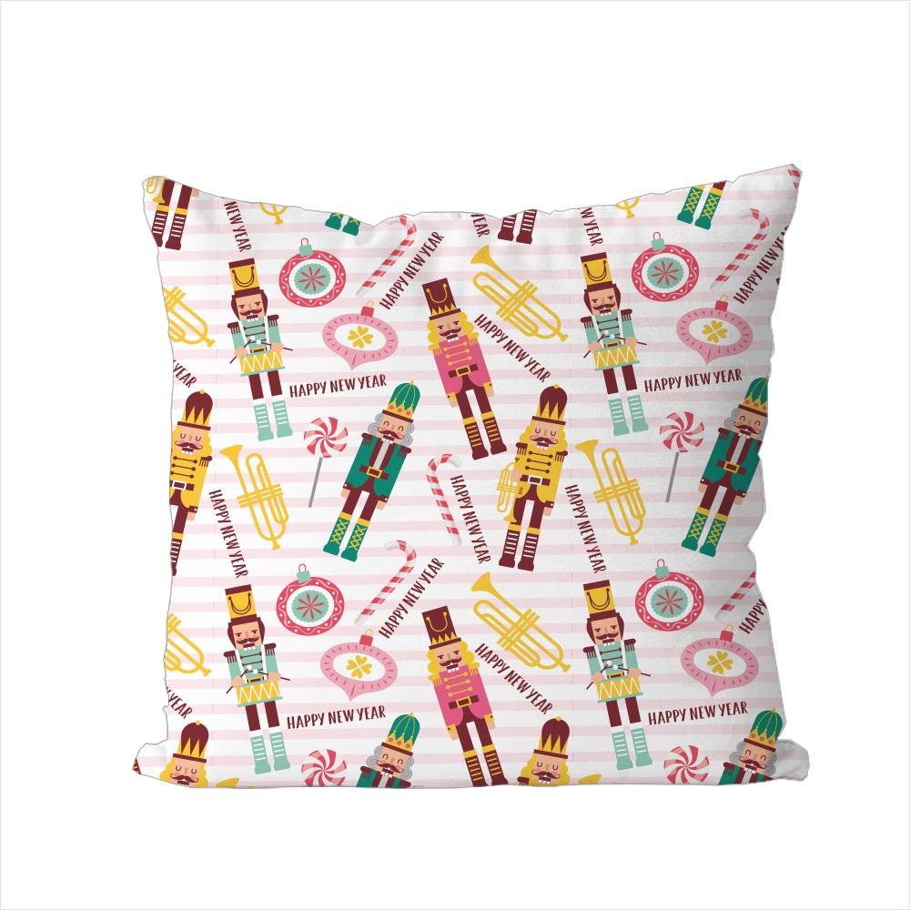 Nutcracker Soldier Pillow Case For Car Sofa Decorative Home Doublesided Print Plush Square Throw Pillow Cushion Cover