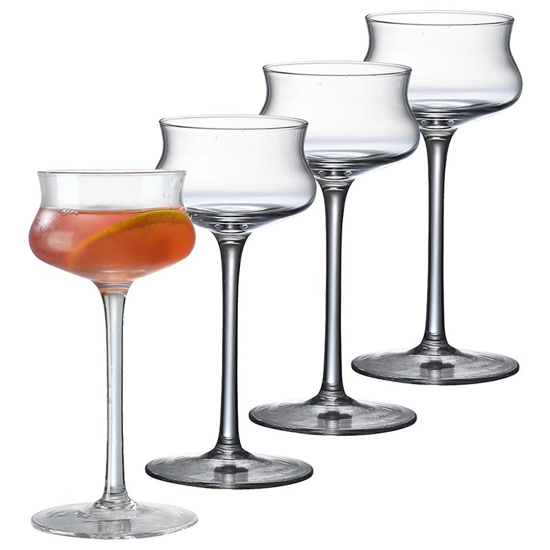 4PCS 140ml Cocktail Glasses, Whisky Glasses  Goblet Glass Set of 4