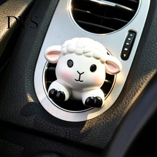 Aromatherapy Diffuser Clip Cute Pet Car Air Vent Clip, Elephant/Dog/Lamb/Hippo/Penguin Dashboard Gift for Owners Trim Resin Freshener Auto Interior