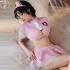 Sexy Seduction Pink Cute Nurse Suit Passion Maid Loving Cosplay Underwear