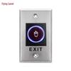 Brushed Stainless Steel Infrared Sensor Exit Switch - Concealed Mount, Contactless Button