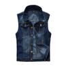 Summer New Large Personalized Men's Denim Vest Tank Top Coat
