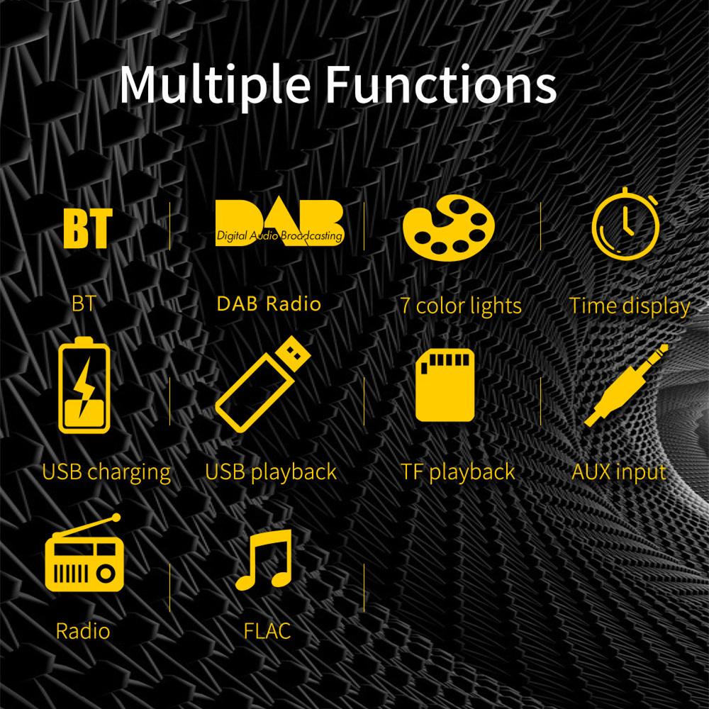 DAB FM AM Car Radio Autoradio 1 Din Stereo Audio MP3 Player Support TF Bluetooth