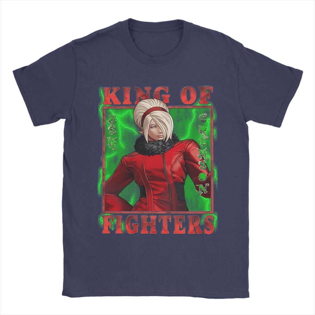 Vintage K.ing of Fighters XV  Mocking Firelight Ash Crimson T-Shirts for Unisex Crew Neck T Shirts  Short Sleeve Tee Shirt Tops