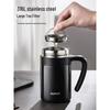 SUPOR 316L Stainless Steel Thermal Mug with Handle and Temperature Display