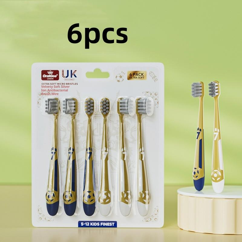 

6/12 штук Подходит для детей в возрасте 3-12 лет, Антибактериальная зубная щетка с ионами серебра Sam s та же высококачественная детская зубная щетка с мягкой щетиной