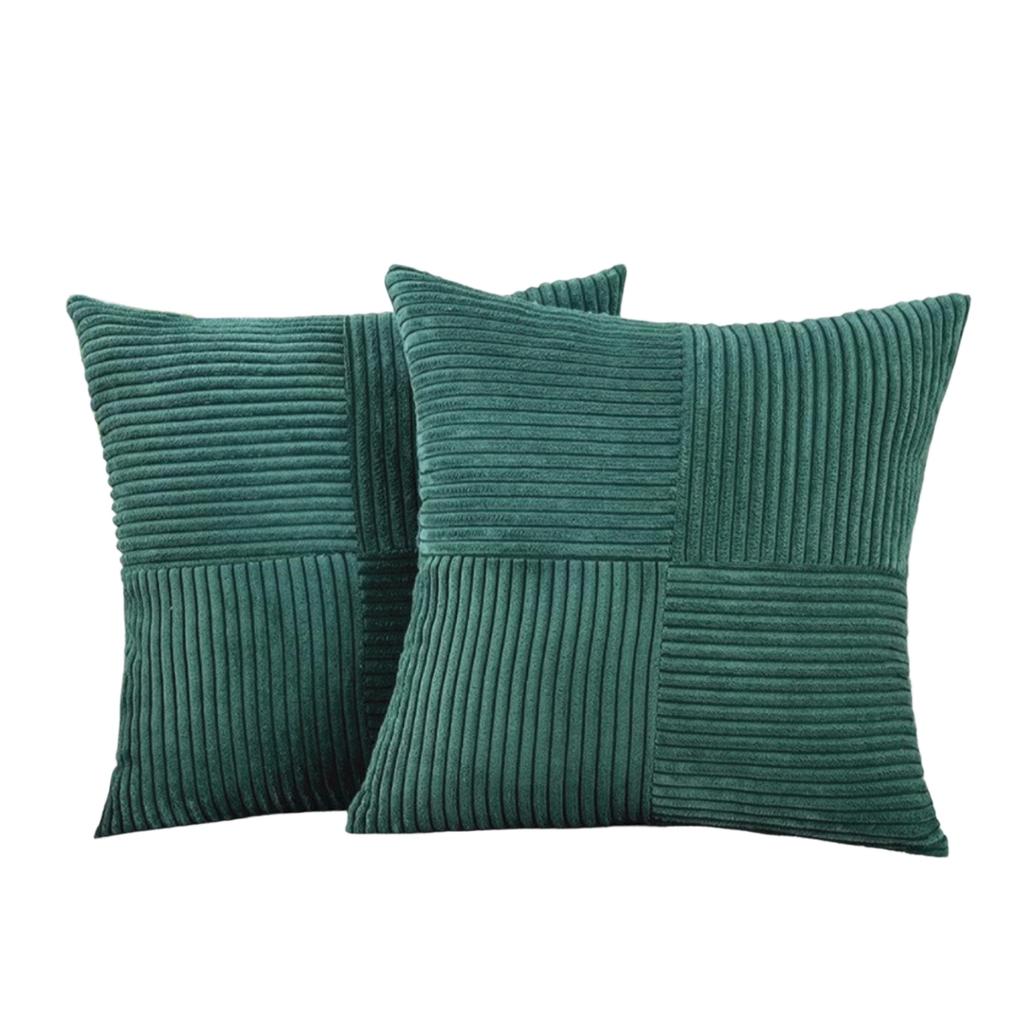 Corduroy Throw Cover - Color Design for Living Room Sofa Cushion
