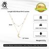 ORSA JEWELS Double Stacked Clavicle Choker Necklace 925 Sterling Silver Moon Pendant Necklace for Women Party Jewelry Gift BQN12