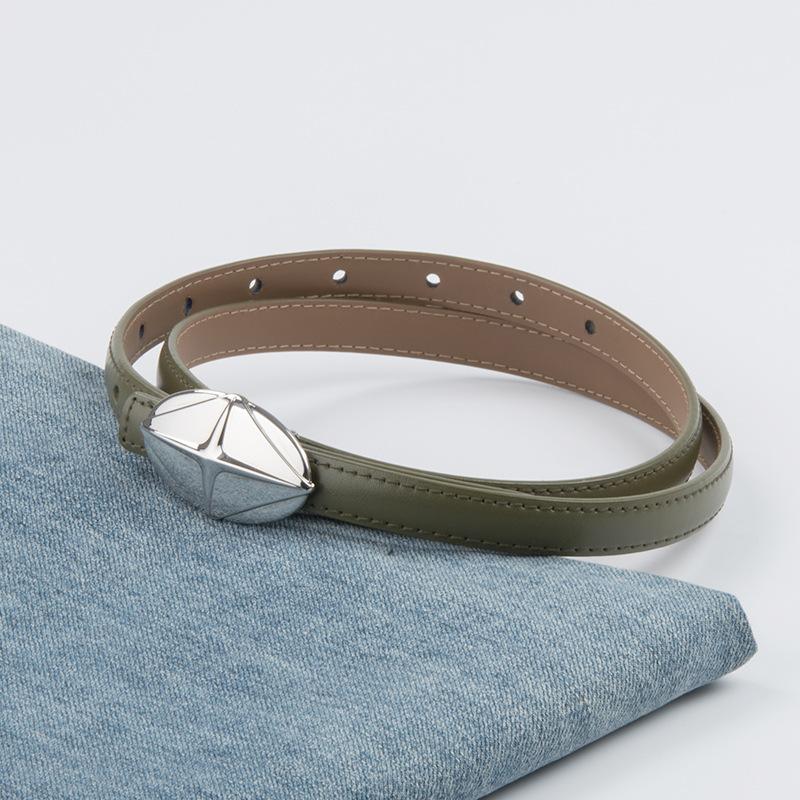 Leder Damen Feiner Gürtel Rindsleder Damen Einfacher Hong Kong Stil Mädchengürtel