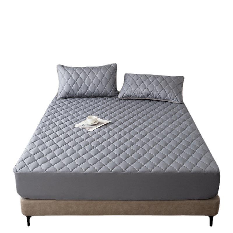 Waterproof Quilted Mattress Protector: Breathable, Dustproof, Incontinence Fitted Sheet Cover.
