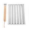 Abnehmbarer Holzgriff Hot Dog Roller Silberner Hot Dog Grill Wurstgrill Camping Kochstelle