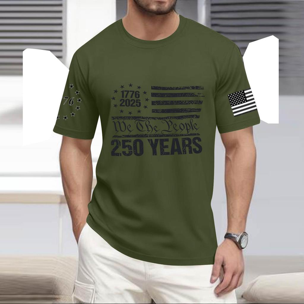 Men's Casual Round Neck Lightweight Short-Sleeve Top