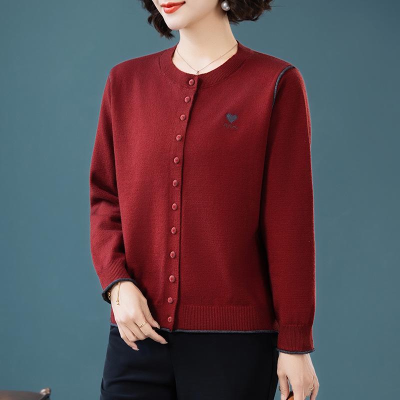 

Mom s 2026 Stylish Spring Cardigan for Middle-Aged and Elderly Women 3XL (125-140 jin)