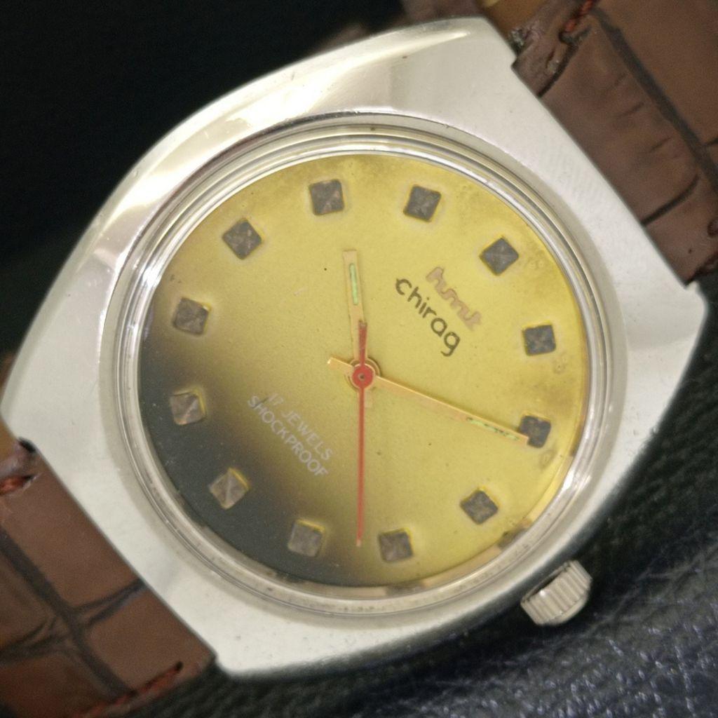 

ВИНТАЖНЫЕ ЧАСЫ HMT CHIRAG С РУЧНЫМ ЗАВОДОМ, ИНДИЙСКИЕ МУЖСКИЕ, ОРИГИНАЛЬНЫЙ ЦИФЕРБЛАТ a700127-5 R201-a700127
