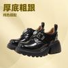 Autumn and Winter New High-heeled Thick-soled Small Man Heightening Leather Shoes Sweet and Cool Casual Mary Jane Women's Shoes
