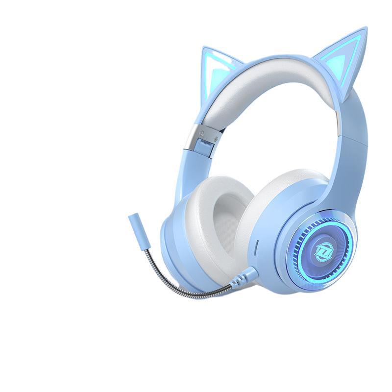 Luminous Wireless Cat Ear Bluetooth Headphones, Over-Ear Sports & Gaming with Heavy Bass, Compatible with Mobile Phones & Computers (2025 Model)