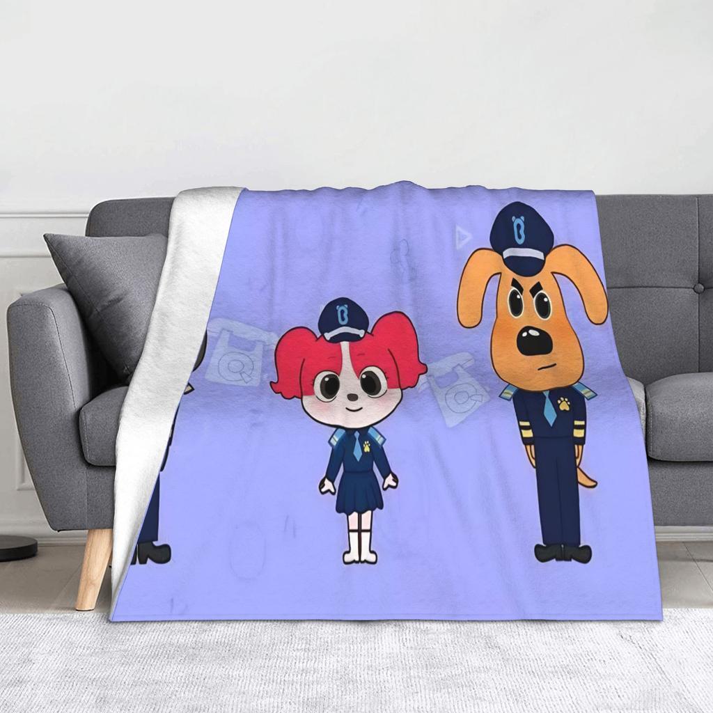 Coperta Sheriffo Cane Labrador Pile Cartone Animato Calda Plaid per Biancheria da Letto Divano Tappeto da Letto
