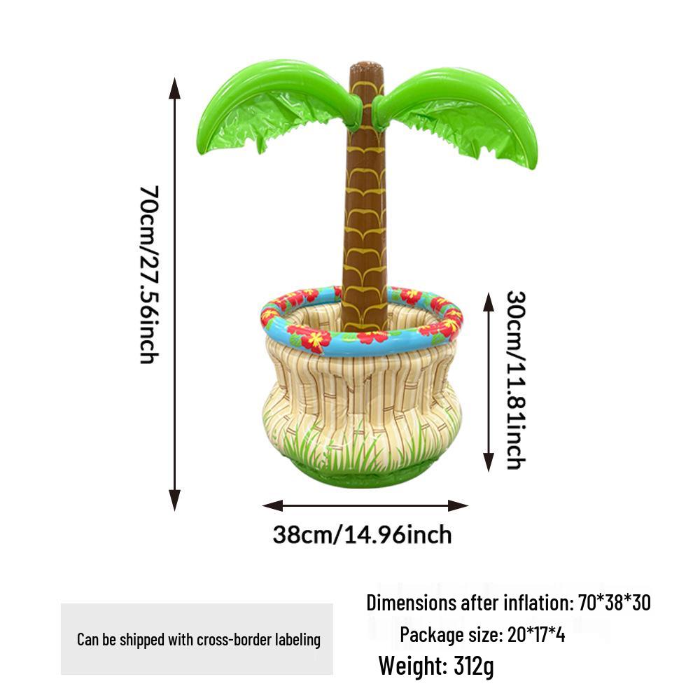 Inflatable Cactus Beer Barrel Floating Ice Bucket for Pool Parties